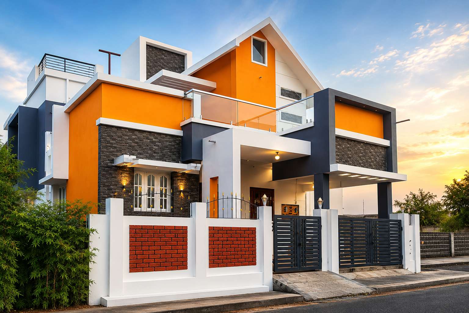 Premium luxury modern villa built by SSPN Construction